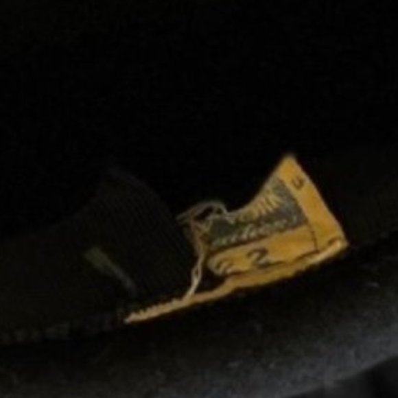 Vintage Black Felt Cap with Long Felt Ribbons Strands - Picture 8 of 10